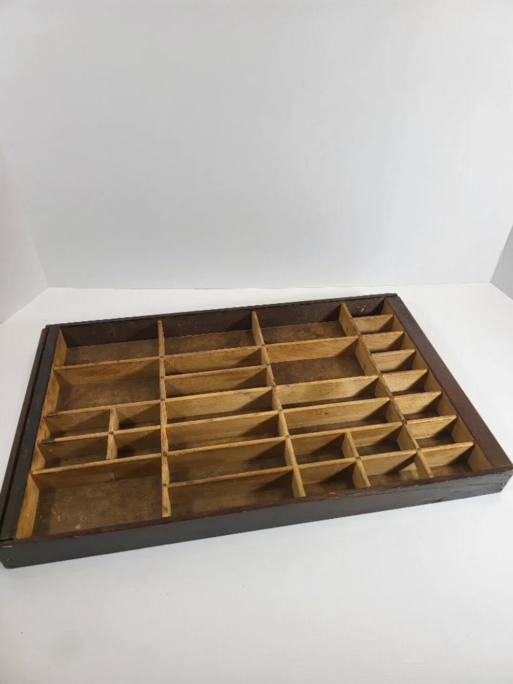 Vintage Printer Drawer/Trinket Shelf Display 30 Slots 10" x 16" - Picture 4 of 6